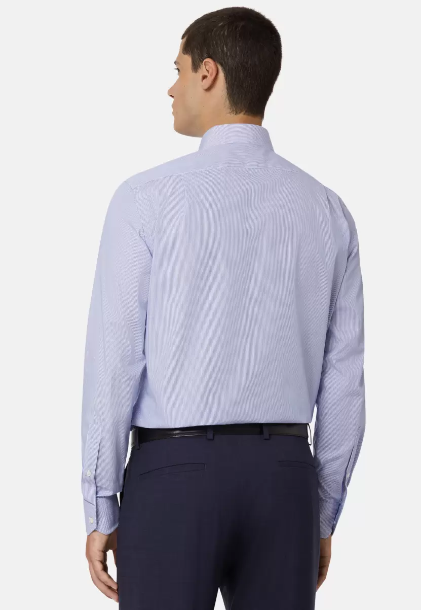 Boggi Milano Stripe Popelin Windsor Collar Shirt Regular Fit Homme Chemises Habillées - 2