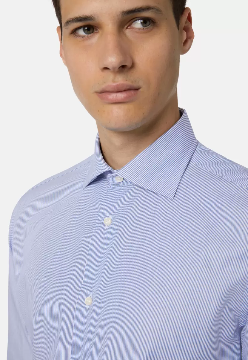 Boggi Milano Stripe Popelin Windsor Collar Shirt Regular Fit Homme Chemises Habillées - 3