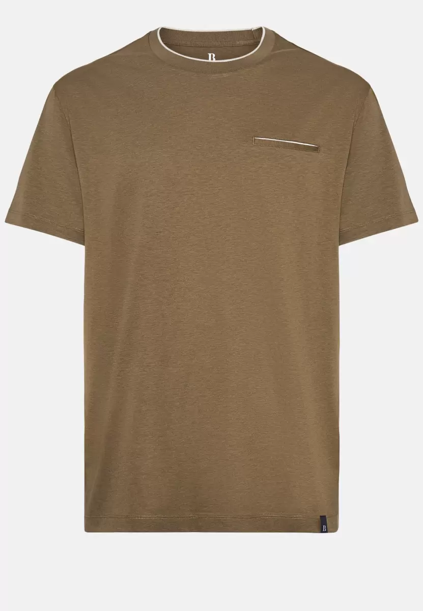 Boggi Milano T-Shirt En Jersey De Coton Et Tencel Homme T-Shirts - 3