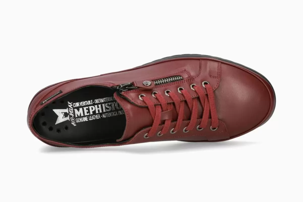 Mephisto Chaussures June Compact Rouge Grenat Femme - 1