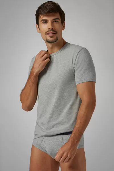 Homme T-Shirts Boggi Milano T-Shirt En Jersey De Coton Stretch