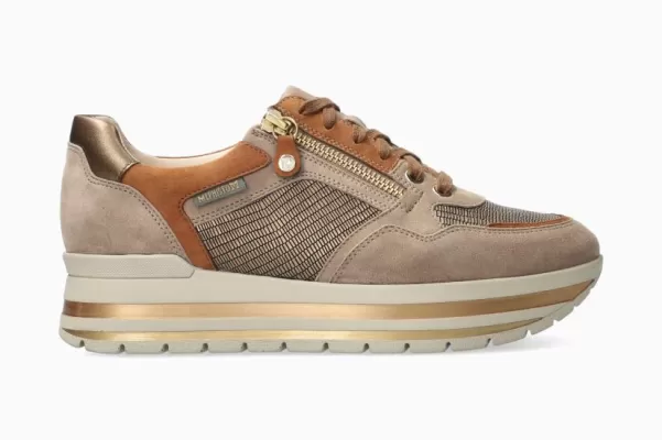 Femme Sneaker Service Mephisto Taupe Clair Panthea