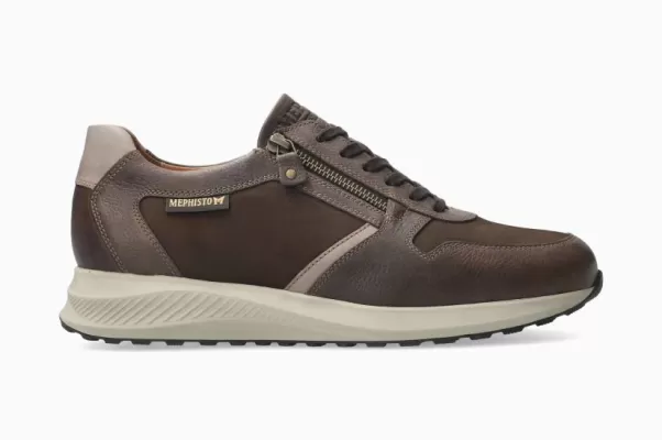 Compact Dino Sneaker Mephisto Homme Brun Fonce